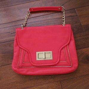 Olivia + Joy bright red handbag